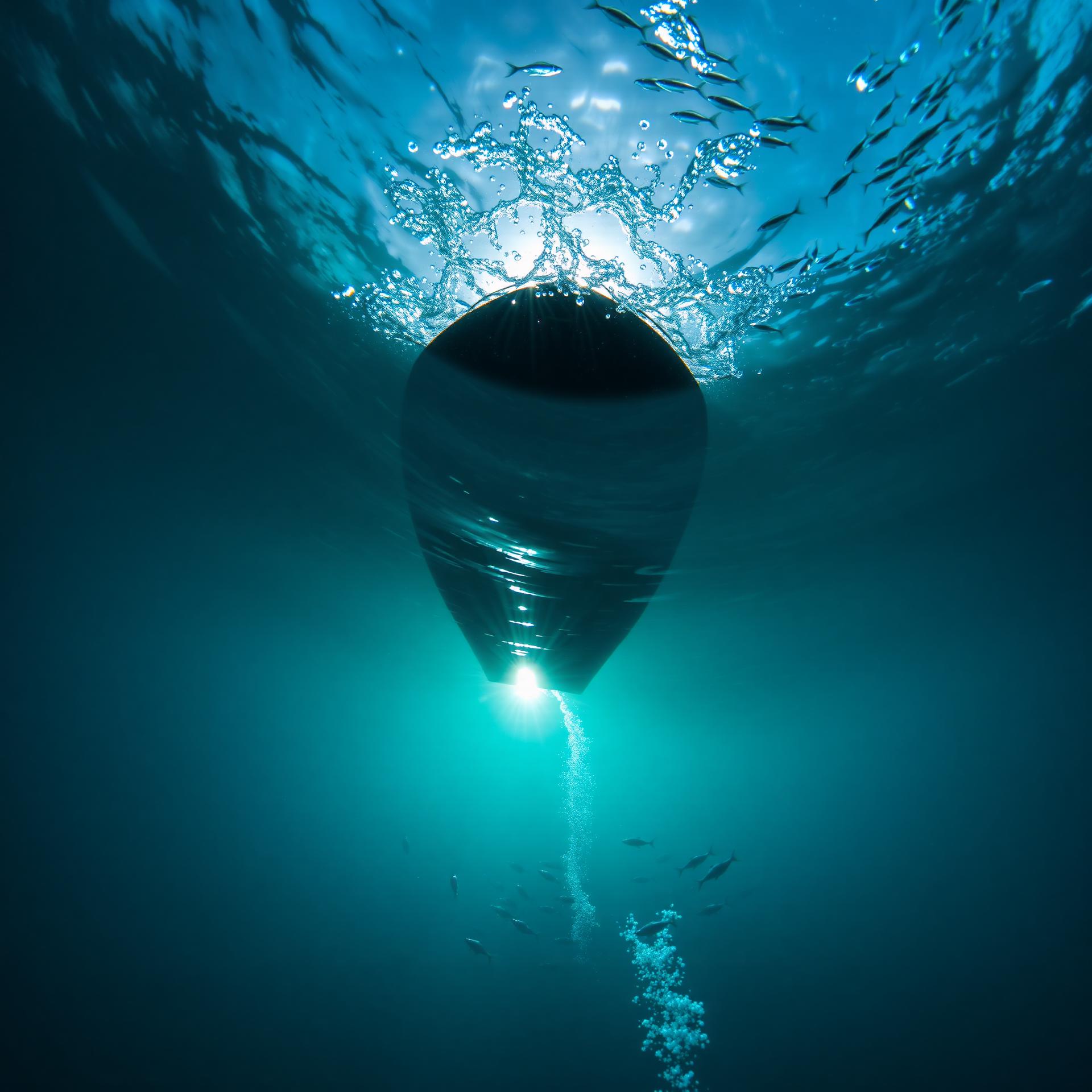 Ascending toward the ocean surface