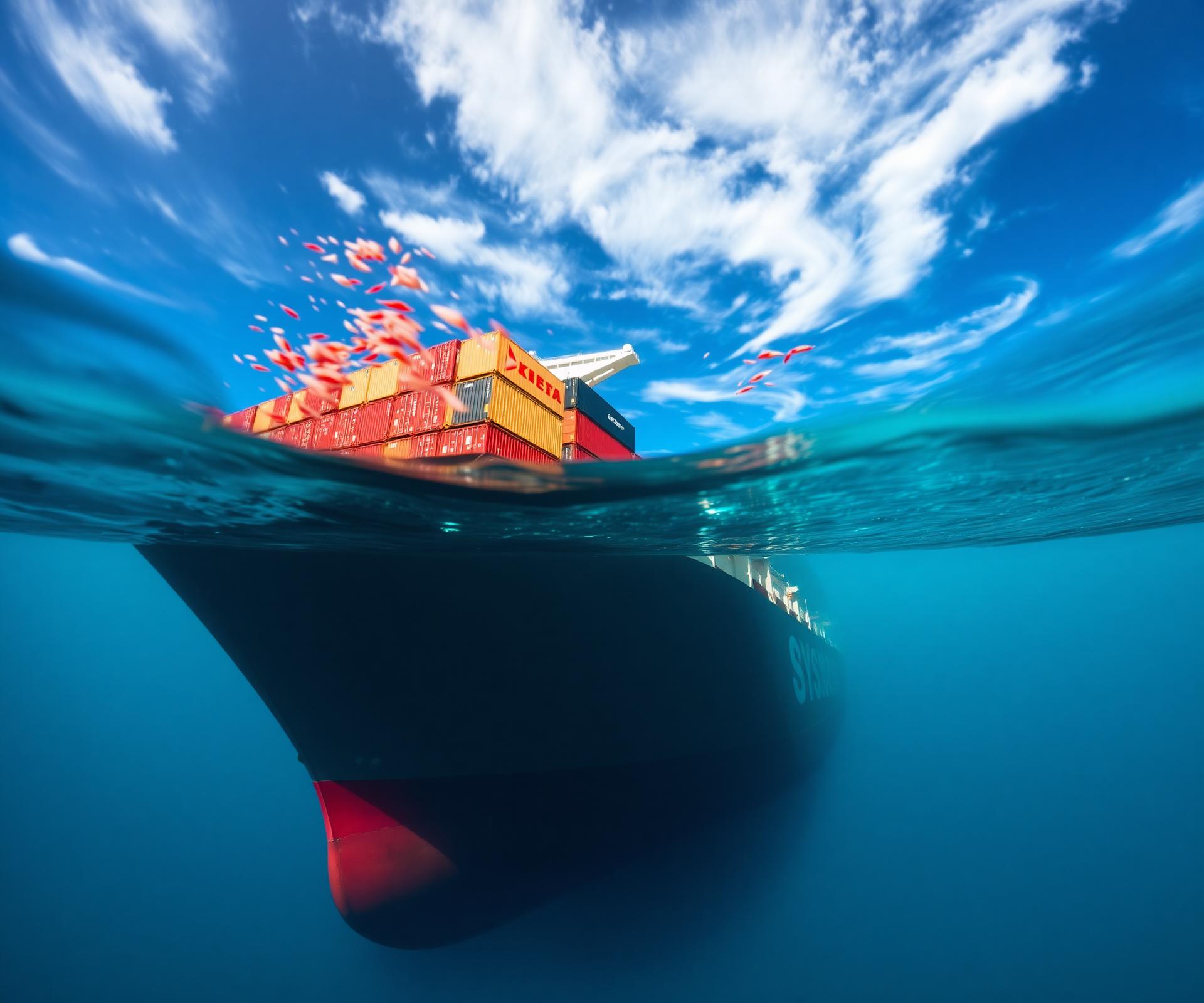 Breaking through the ocean surface